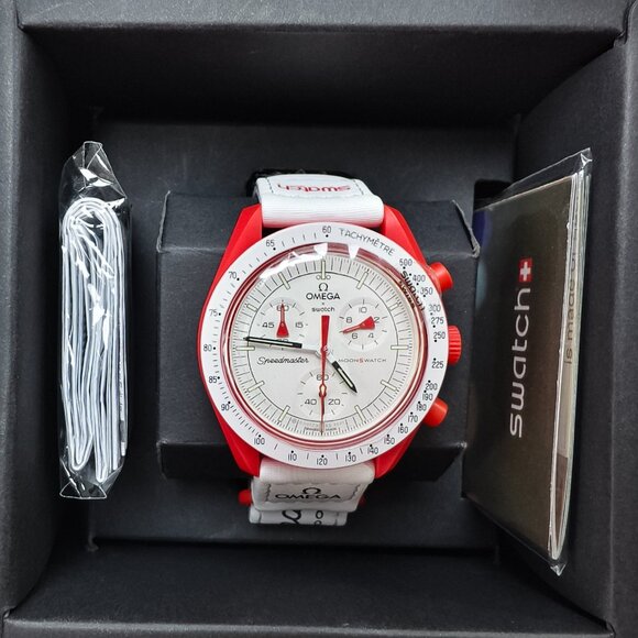 🎊NWT🎊Swatch X Omega MoonSwatch Mission To The Mars Watch - Picture 3 of 5